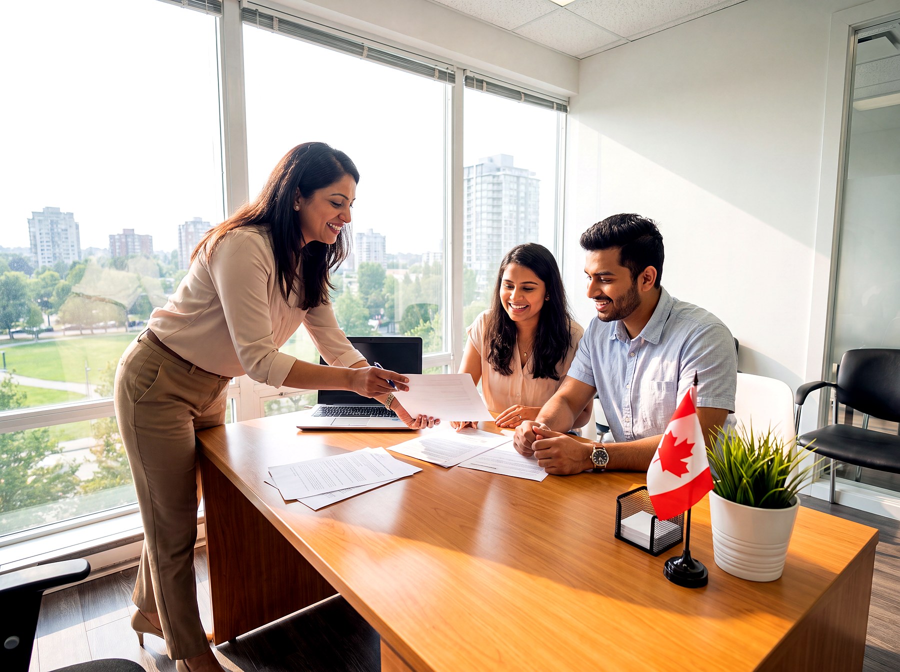 Clear Concepts Immigration consultant meeting with clients